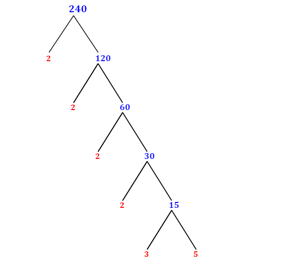 Prime Factorization Of 240 With A Factor Tree MathOnDemand